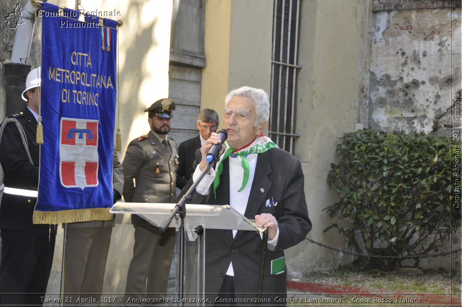 Torino 21 Aprile 2017 - Anniversario Liberazione, Commemorazione Caserma Lamarmora - Croce Rossa Italiana- Comitato Regionale del Piemonte