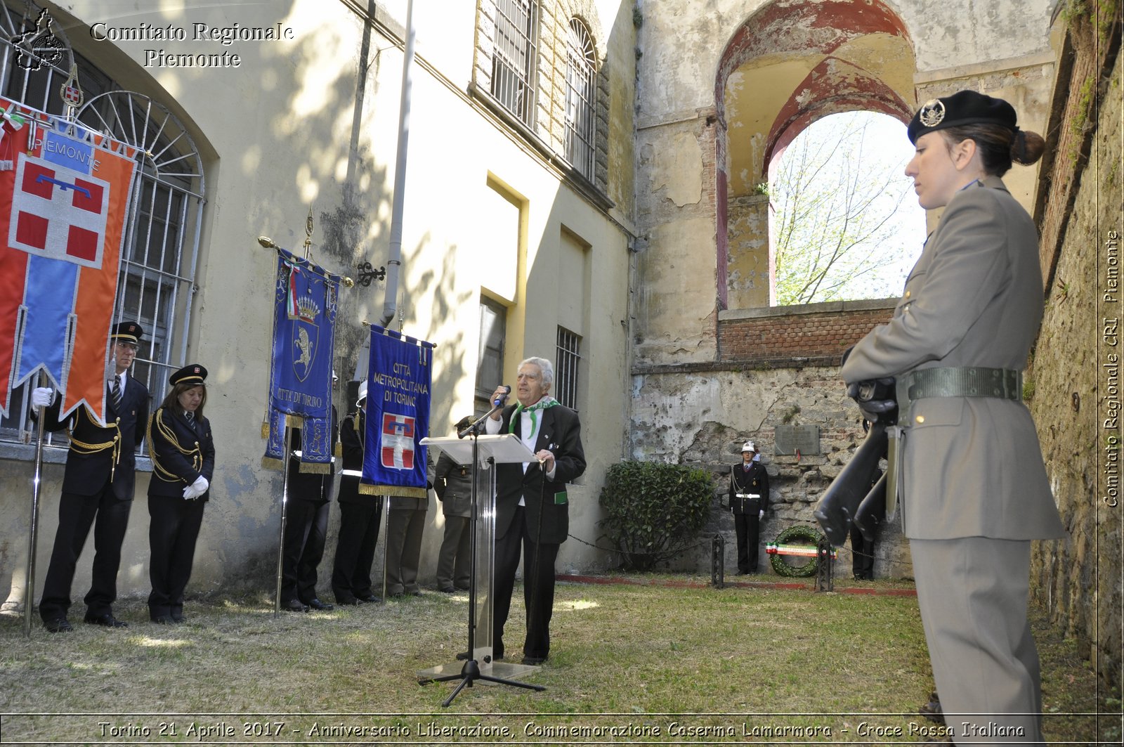 Torino 21 Aprile 2017 - Anniversario Liberazione, Commemorazione Caserma Lamarmora - Croce Rossa Italiana- Comitato Regionale del Piemonte