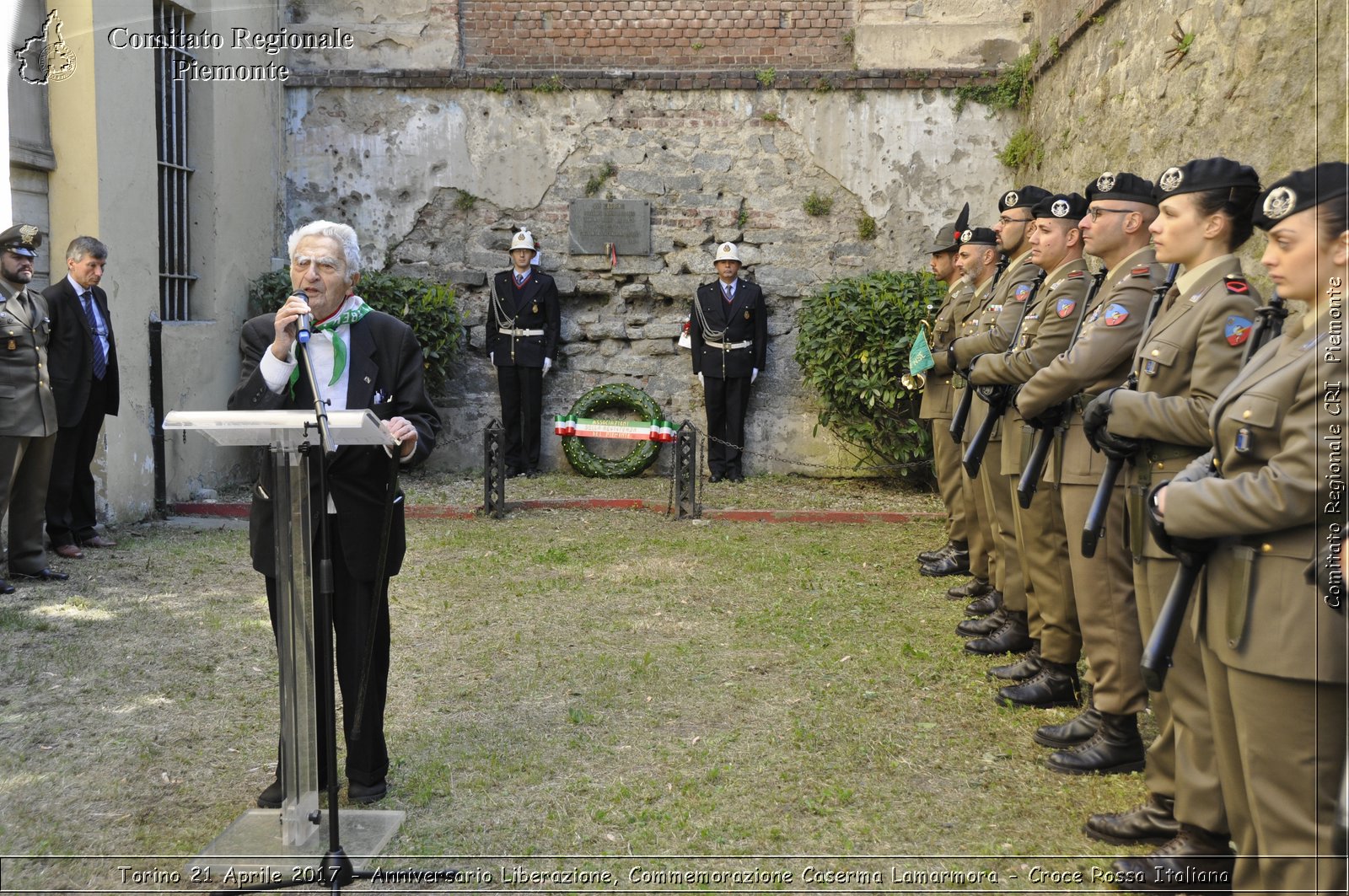 Torino 21 Aprile 2017 - Anniversario Liberazione, Commemorazione Caserma Lamarmora - Croce Rossa Italiana- Comitato Regionale del Piemonte