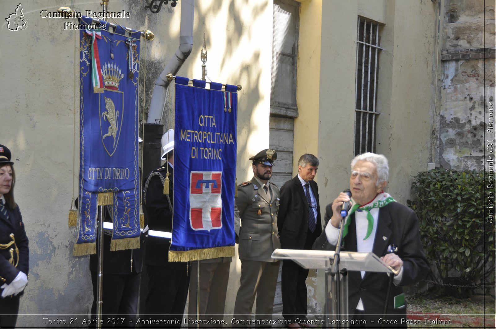 Torino 21 Aprile 2017 - Anniversario Liberazione, Commemorazione Caserma Lamarmora - Croce Rossa Italiana- Comitato Regionale del Piemonte