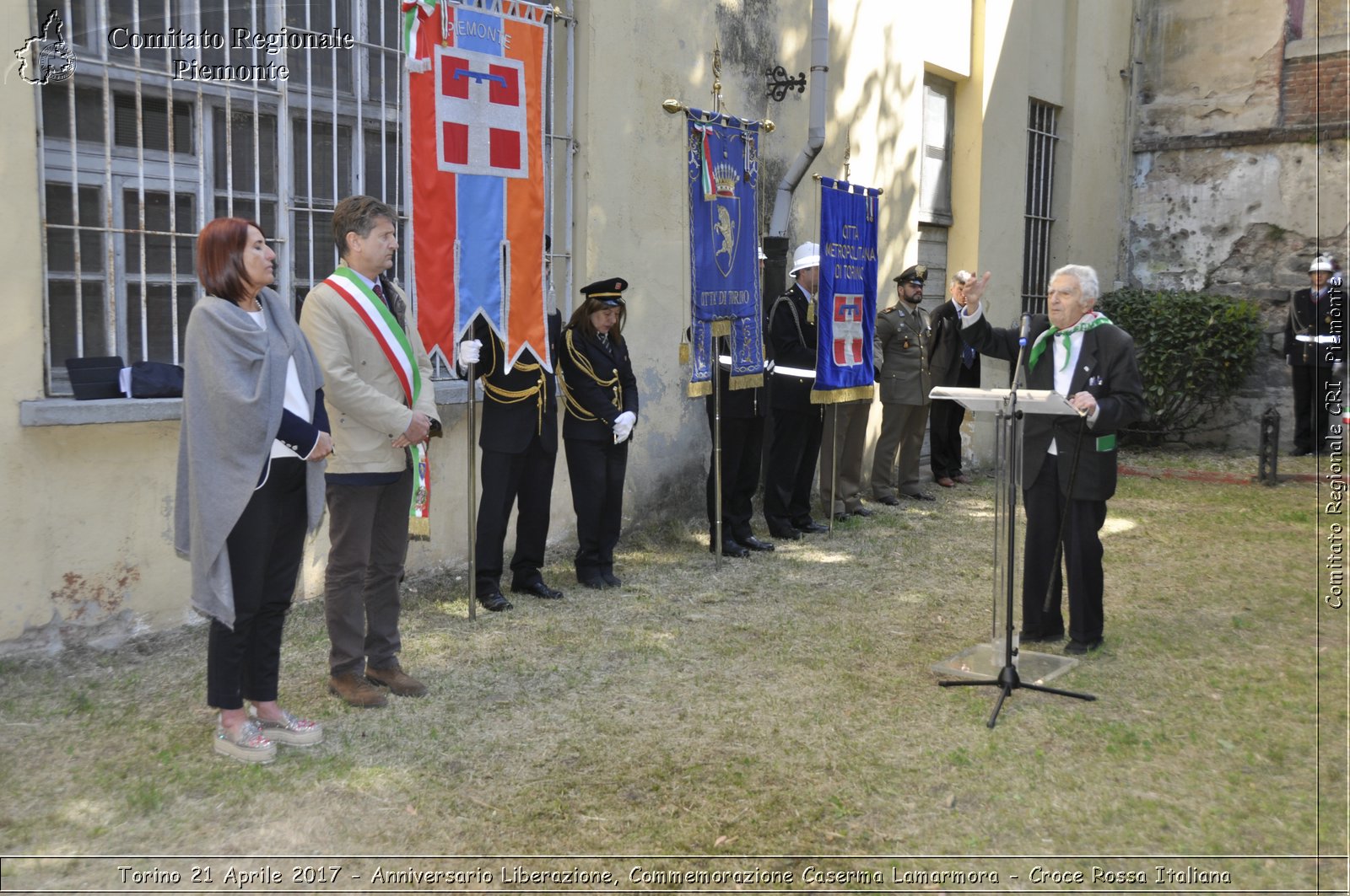 Torino 21 Aprile 2017 - Anniversario Liberazione, Commemorazione Caserma Lamarmora - Croce Rossa Italiana- Comitato Regionale del Piemonte