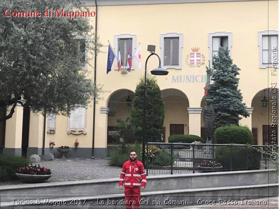 Torino 8 Maggio 2017 - La bandiera Cri sui Comuni - Croce Rossa Italiana- Comitato Regionale del Piemonte