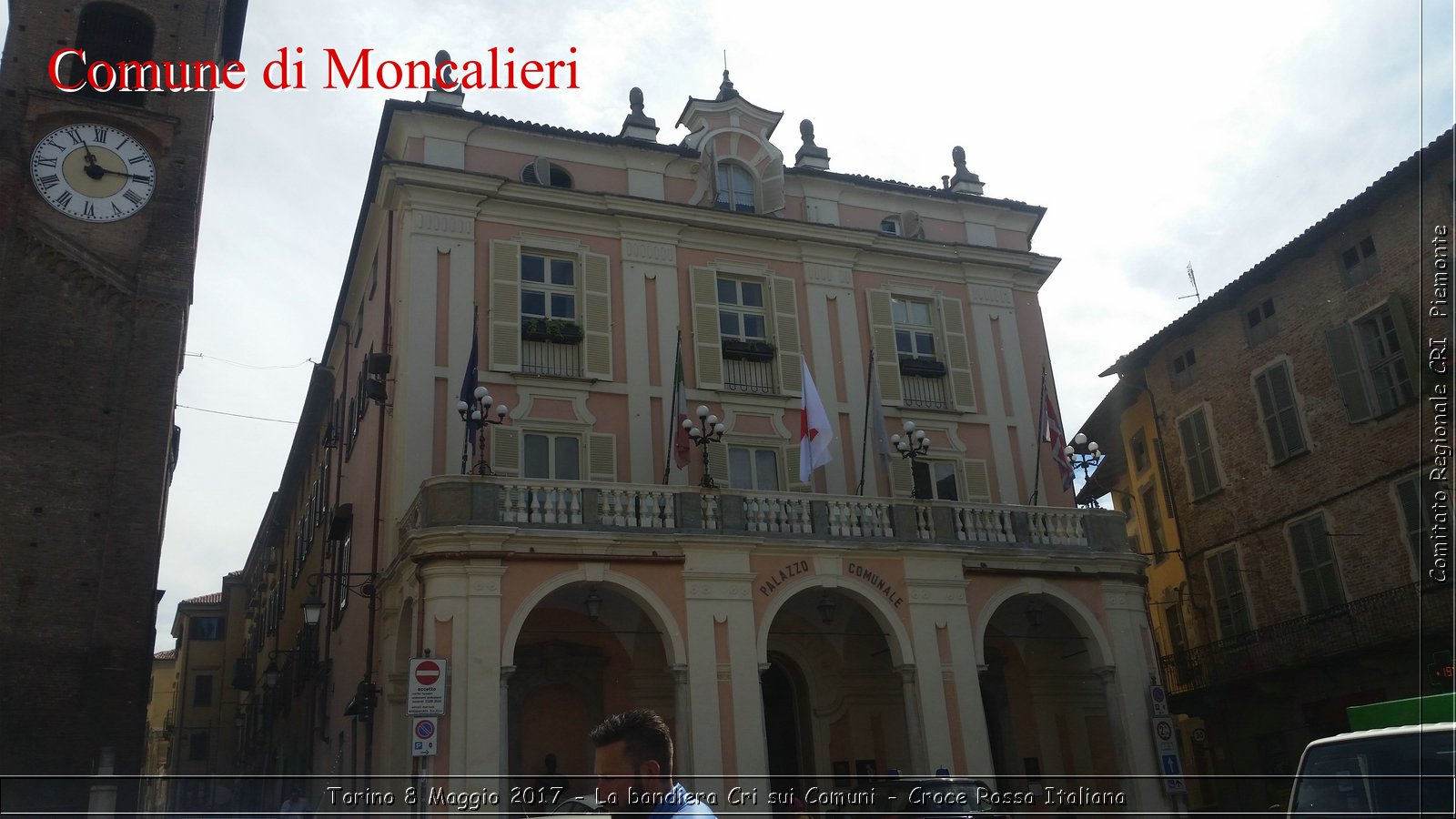 Torino 8 Maggio 2017 - La bandiera Cri sui Comuni - Croce Rossa Italiana- Comitato Regionale del Piemonte