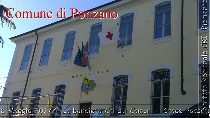 Torino 8 Maggio 2017 - La bandiera Cri sui Comuni - Croce Rossa Italiana- Comitato Regionale del Piemonte