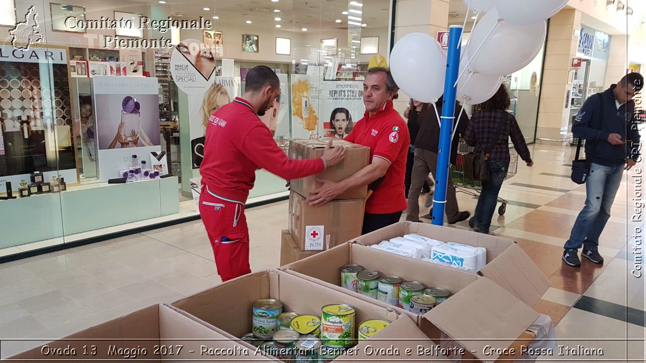 Ovada 13  Maggio 2017 - Raccolta Alimentari Bennet Ovada e Belforte - Croce Rossa Italiana- Comitato Regionale del Piemonte