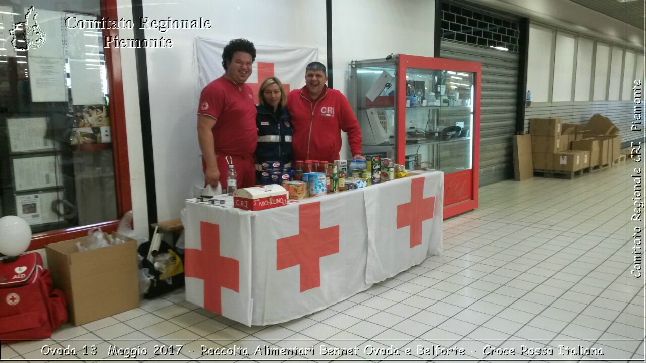 Ovada 13  Maggio 2017 - Raccolta Alimentari Bennet Ovada e Belforte - Croce Rossa Italiana- Comitato Regionale del Piemonte