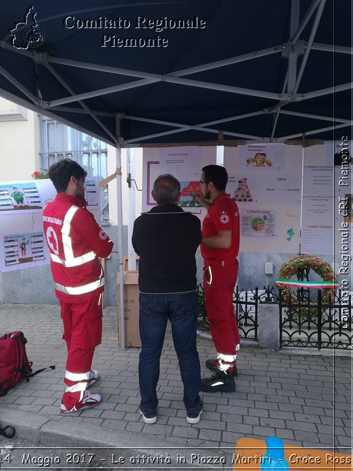 Santena 14  Maggio 2017 - Le attivit in Piazza Martiri - Croce Rossa Italiana- Comitato Regionale del Piemonte