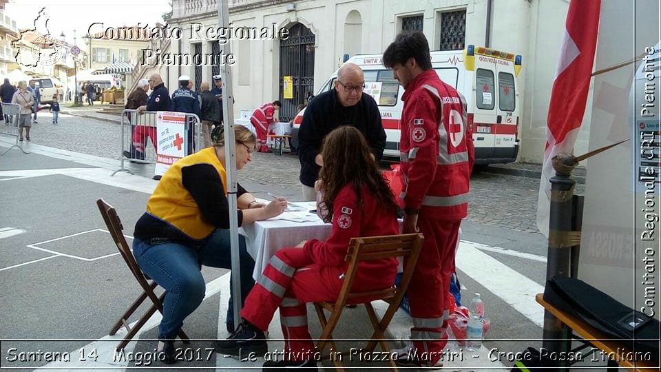 Santena 14  Maggio 2017 - Le attivit in Piazza Martiri - Croce Rossa Italiana- Comitato Regionale del Piemonte