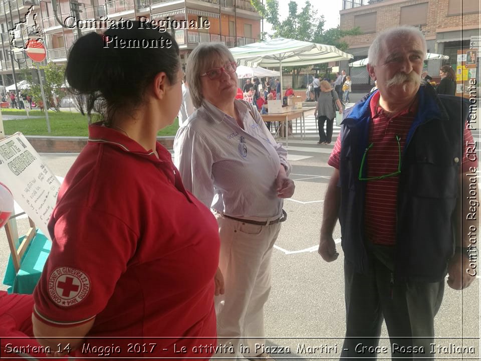 Santena 14  Maggio 2017 - Le attivit in Piazza Martiri - Croce Rossa Italiana- Comitato Regionale del Piemonte