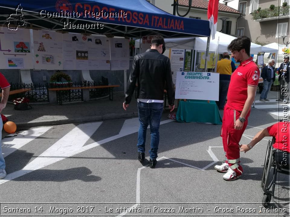 Santena 14  Maggio 2017 - Le attivit in Piazza Martiri - Croce Rossa Italiana- Comitato Regionale del Piemonte