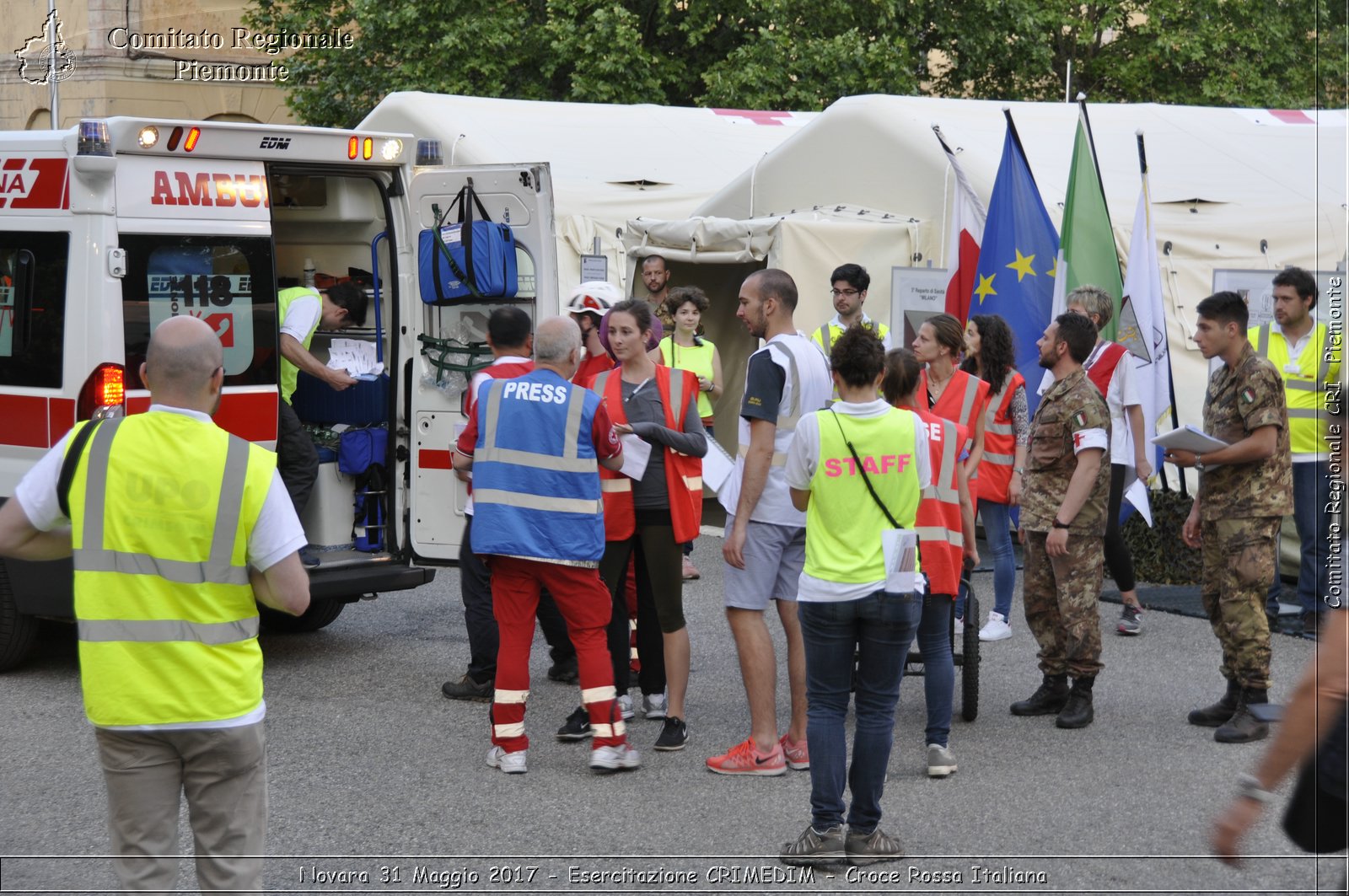 Novara 31 Maggio 2017 - Esercitazione CRIMEDIM - Croce Rossa Italiana- Comitato Regionale del Piemonte