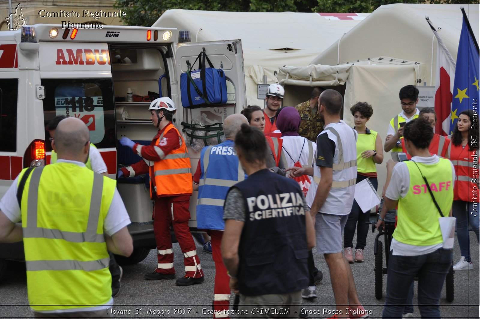 Novara 31 Maggio 2017 - Esercitazione CRIMEDIM - Croce Rossa Italiana- Comitato Regionale del Piemonte