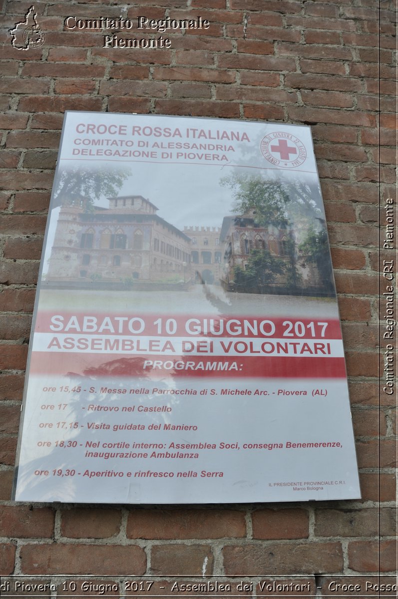 Castello di Piovera 10 Giugno 2017 - Assemblea dei Volontari - Croce Rossa Italiana- Comitato Regionale del Piemonte