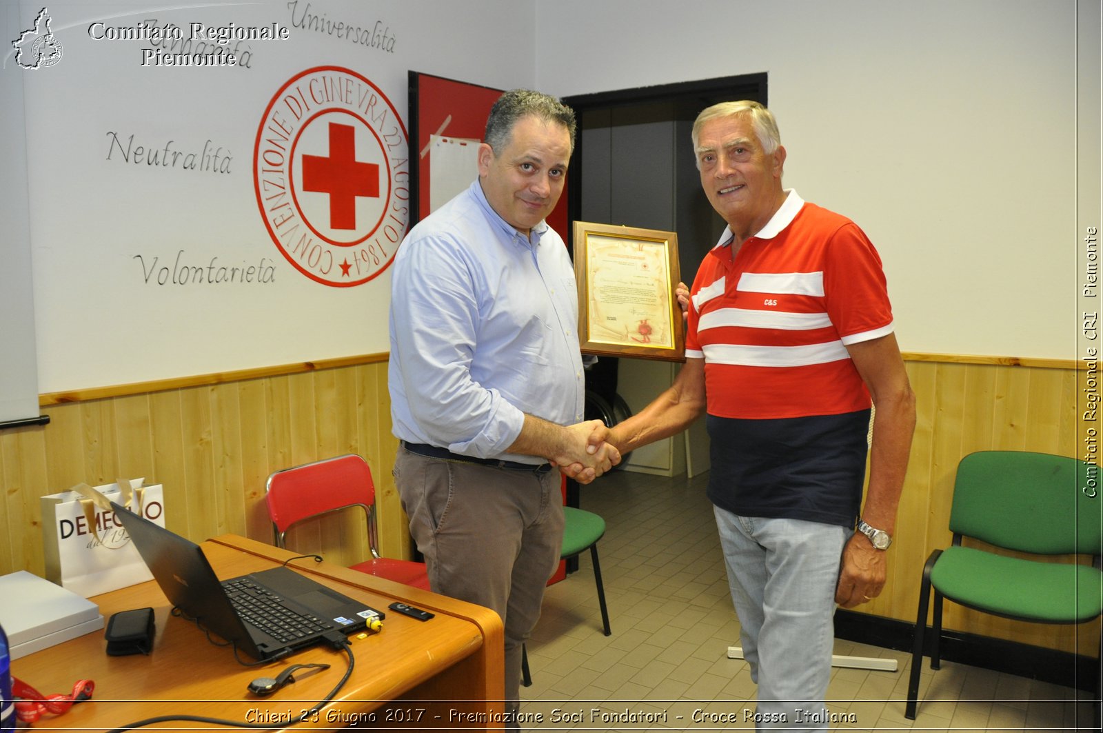 Chieri 23 Giugno 2017 - Premiazione Soci Fondatori - Croce Rossa Italiana- Comitato Regionale del Piemonte