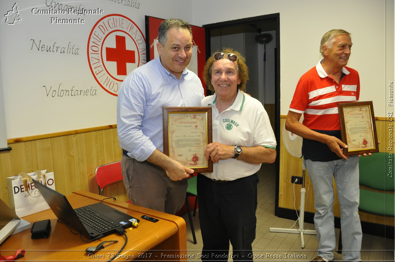 Chieri 23 Giugno 2017 - Premiazione Soci Fondatori - Croce Rossa Italiana- Comitato Regionale del Piemonte