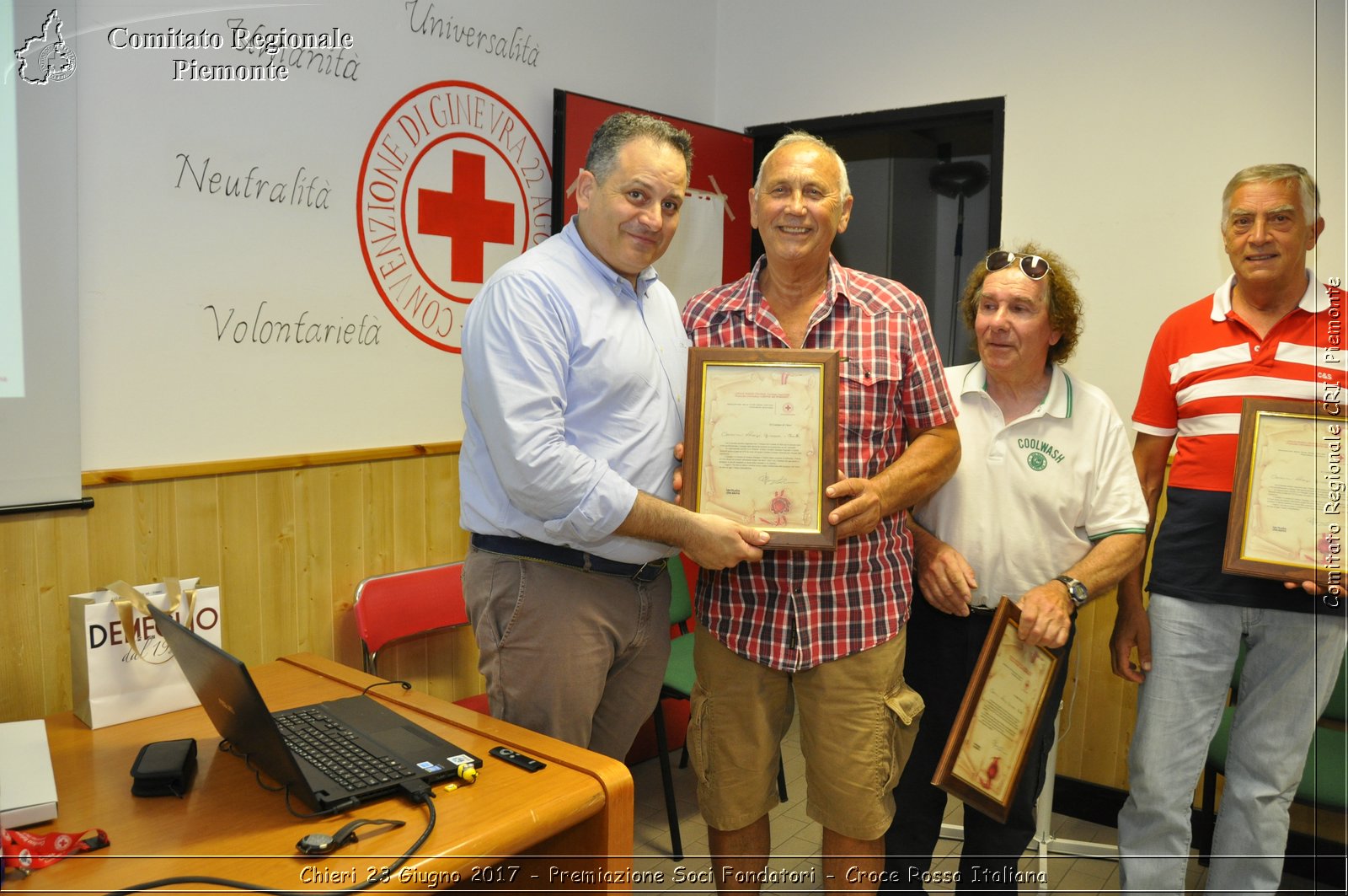 Chieri 23 Giugno 2017 - Premiazione Soci Fondatori - Croce Rossa Italiana- Comitato Regionale del Piemonte