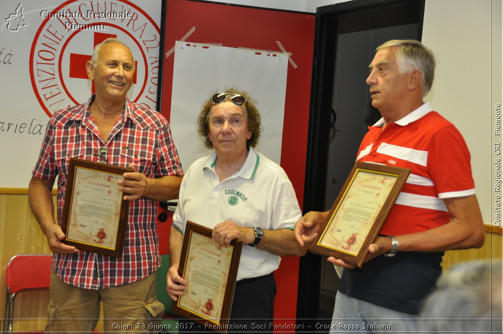 Chieri 23 Giugno 2017 - Premiazione Soci Fondatori - Croce Rossa Italiana- Comitato Regionale del Piemonte