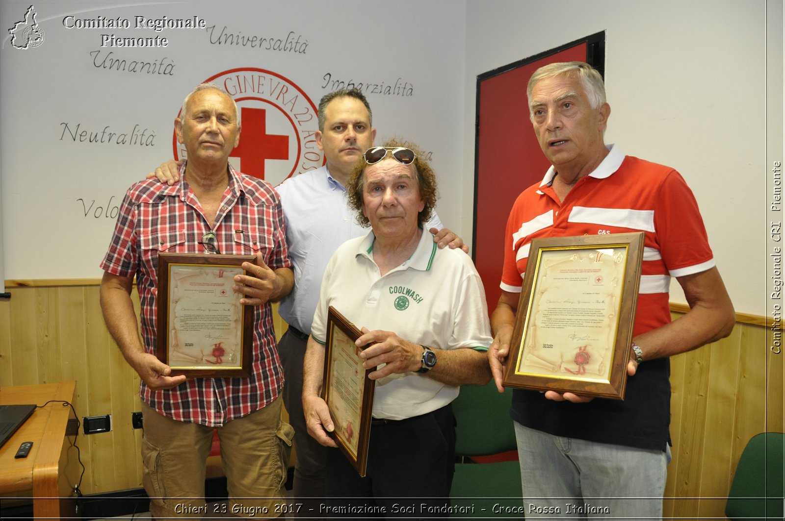 Chieri 23 Giugno 2017 - Premiazione Soci Fondatori - Croce Rossa Italiana- Comitato Regionale del Piemonte