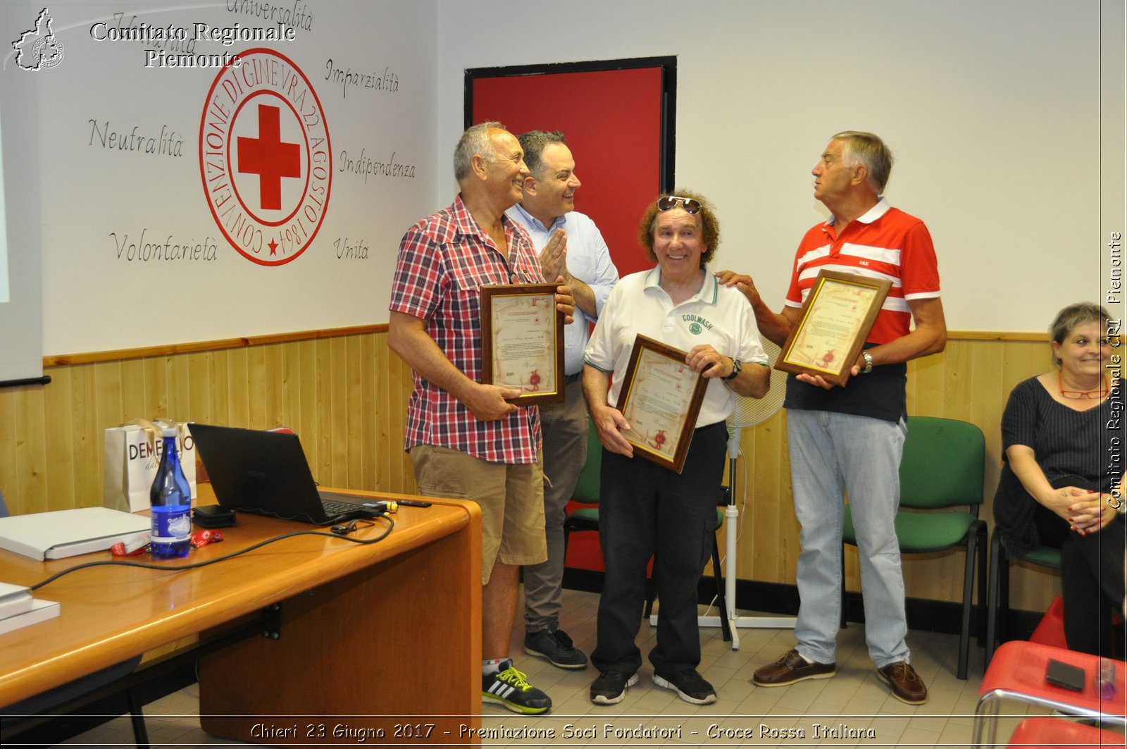 Chieri 23 Giugno 2017 - Premiazione Soci Fondatori - Croce Rossa Italiana- Comitato Regionale del Piemonte