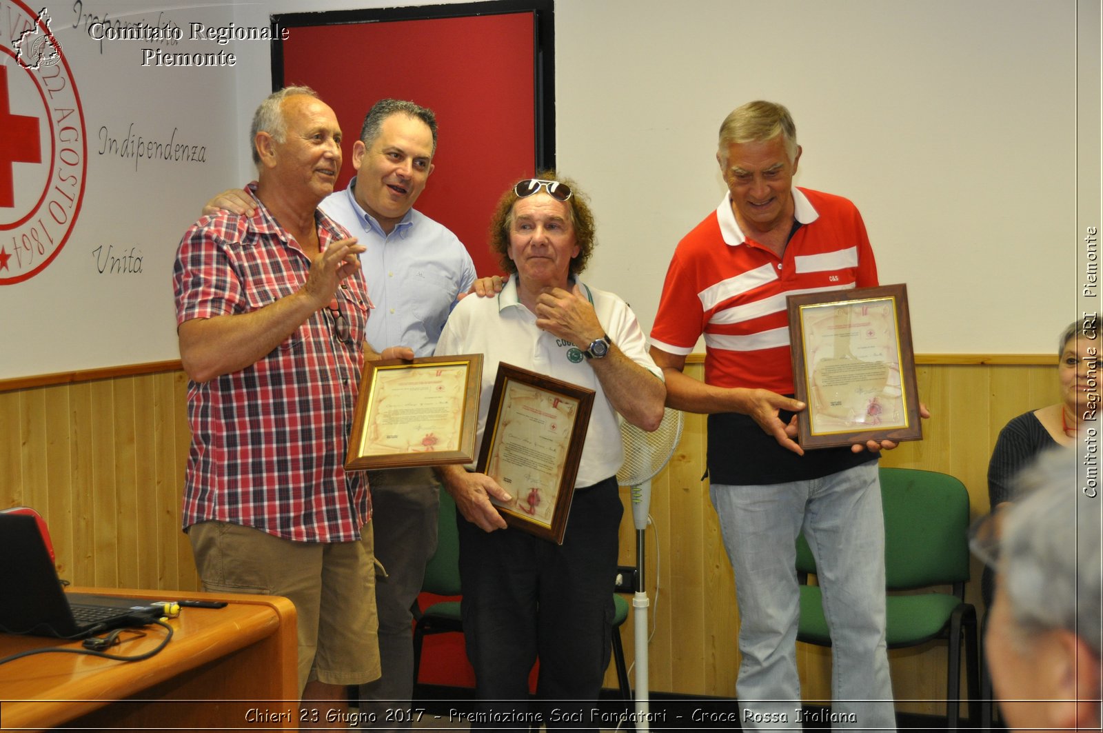 Chieri 23 Giugno 2017 - Premiazione Soci Fondatori - Croce Rossa Italiana- Comitato Regionale del Piemonte