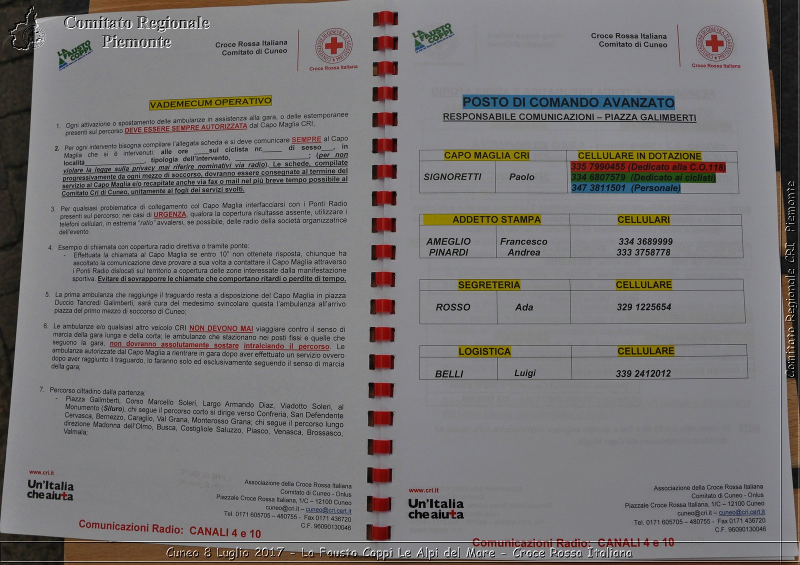 Cuneo 8 Luglio 2017 - La Fausto Coppi Le Alpi del Mare - Croce Rossa Italiana- Comitato Regionale del Piemonte