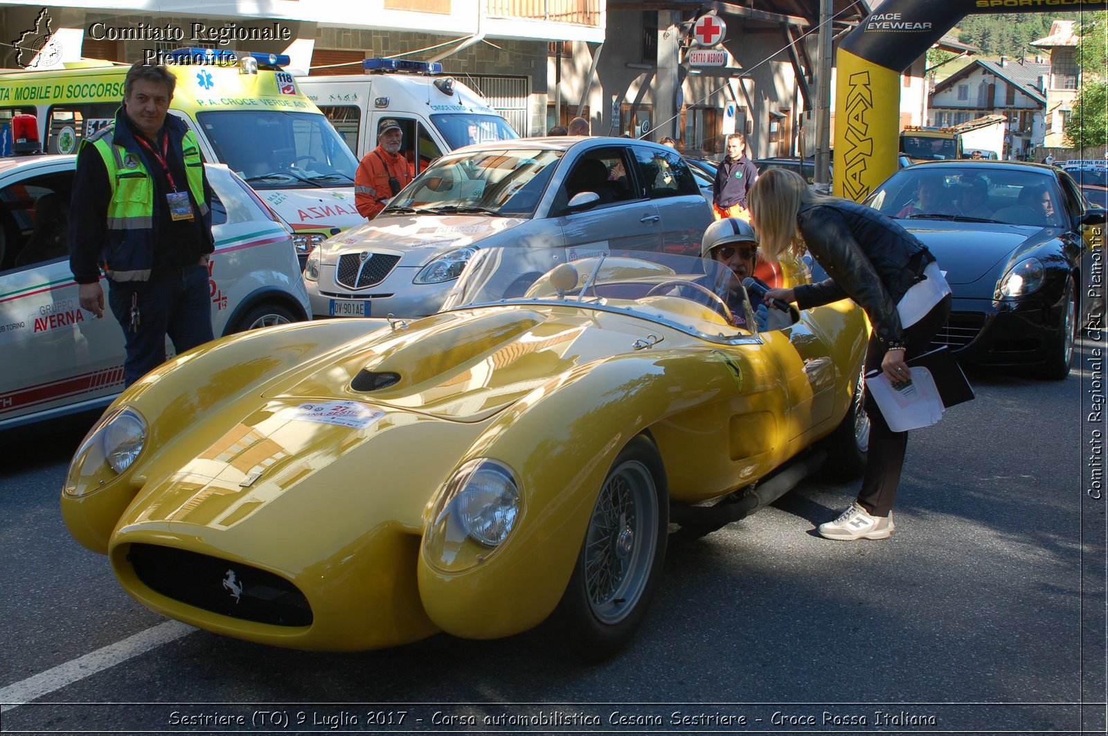 Sestriere (TO) 9 Luglio 2017 - Corsa automobilistica Cesana Sestriere - Croce Rossa Italiana- Comitato Regionale del Piemonte