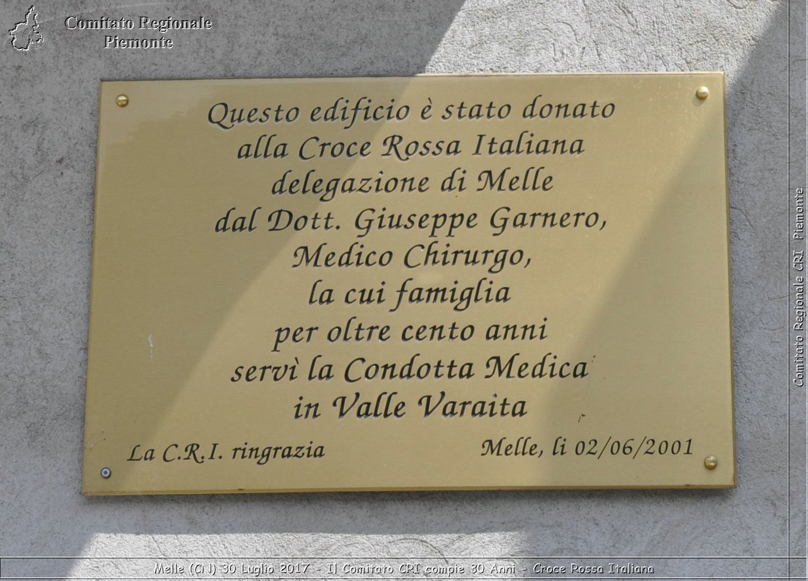 Melle (CN) 30 Luglio 2017 - Il Comitato CRI compie 30 Anni - Croce Rossa Italiana- Comitato Regionale del Piemonte