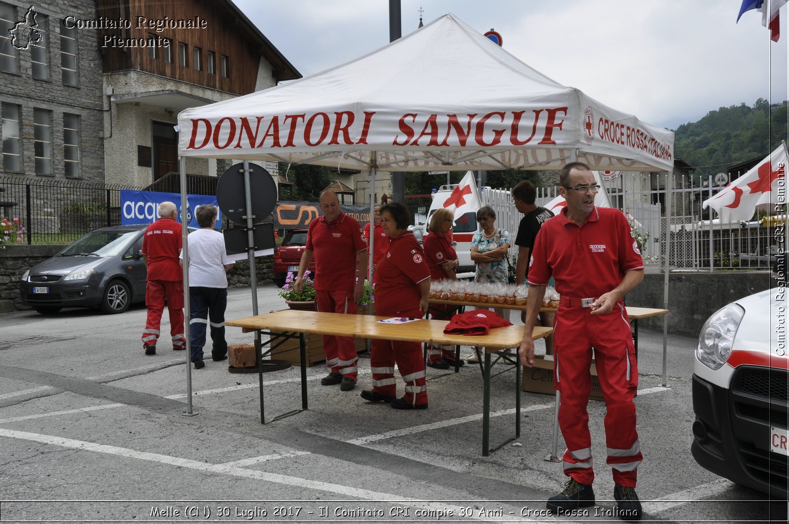 Melle (CN) 30 Luglio 2017 - Il Comitato CRI compie 30 Anni - Croce Rossa Italiana- Comitato Regionale del Piemonte