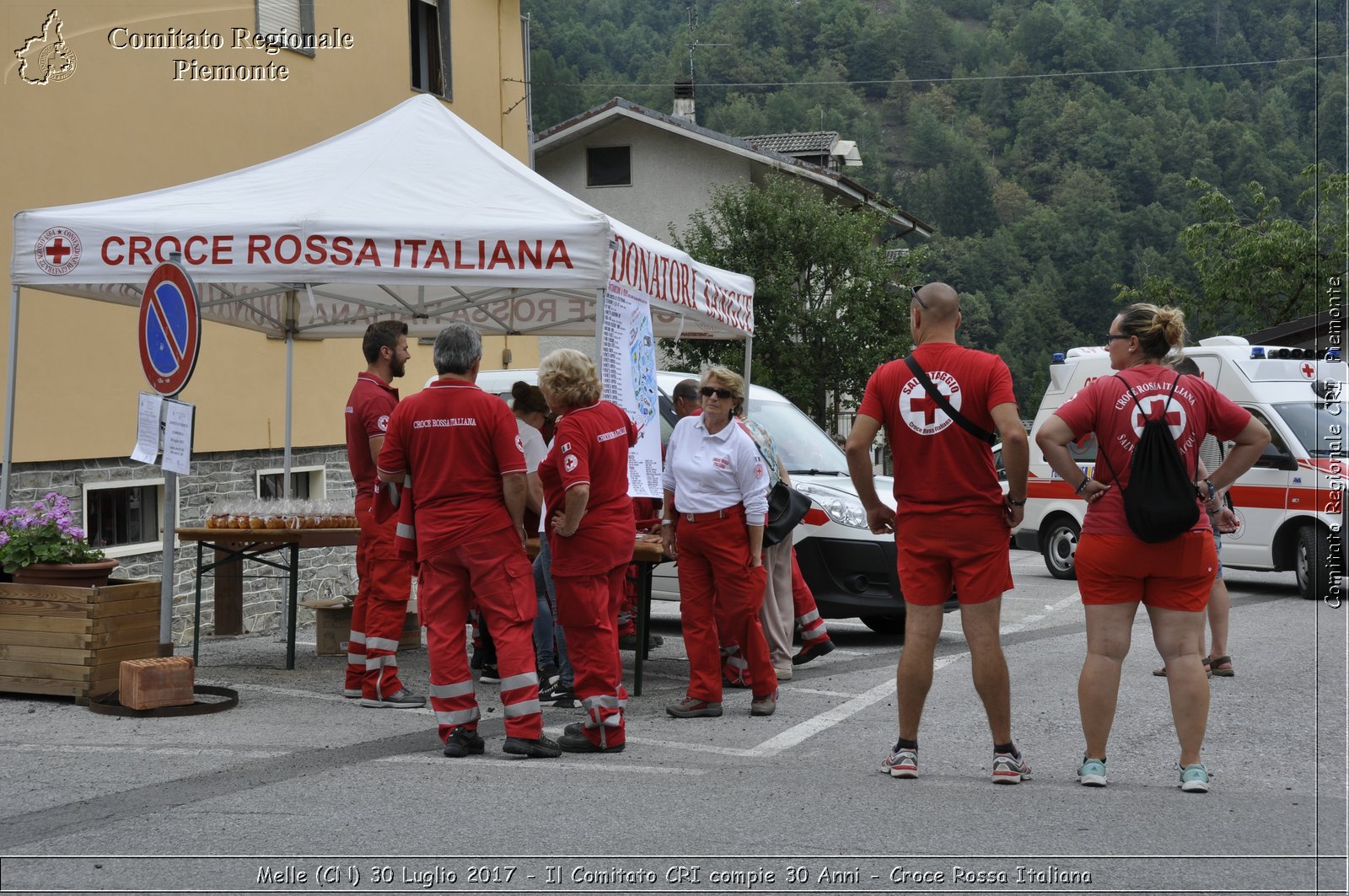 Melle (CN) 30 Luglio 2017 - Il Comitato CRI compie 30 Anni - Croce Rossa Italiana- Comitato Regionale del Piemonte