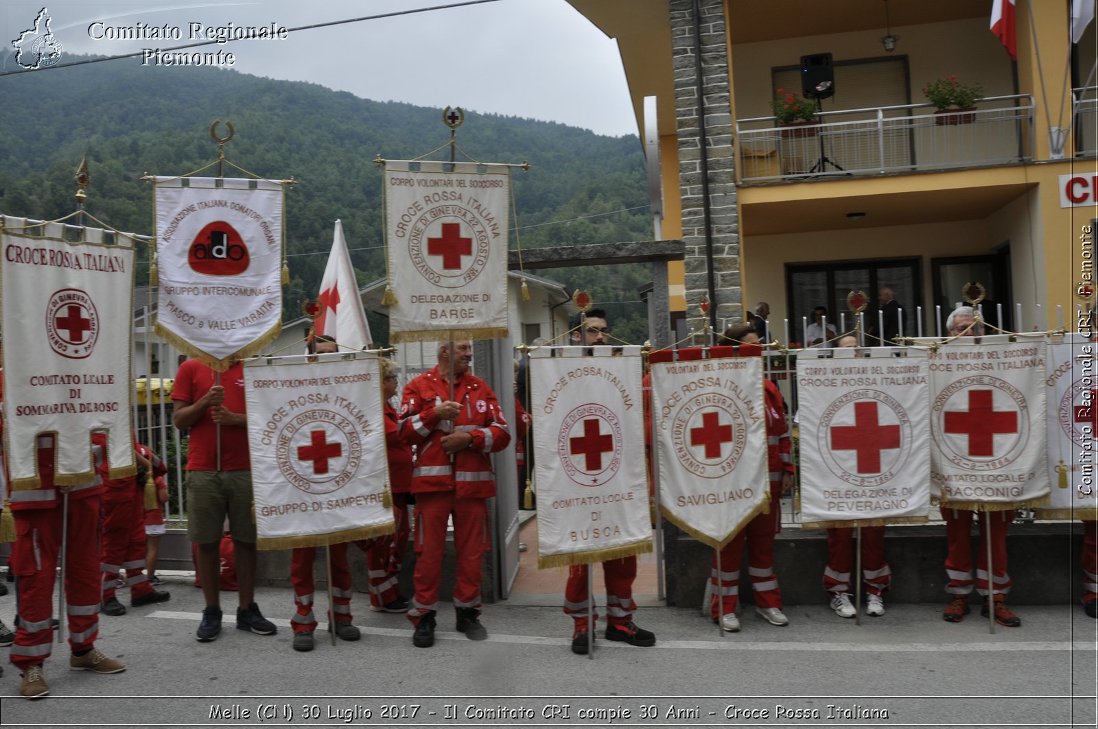 Melle (CN) 30 Luglio 2017 - Il Comitato CRI compie 30 Anni - Croce Rossa Italiana- Comitato Regionale del Piemonte