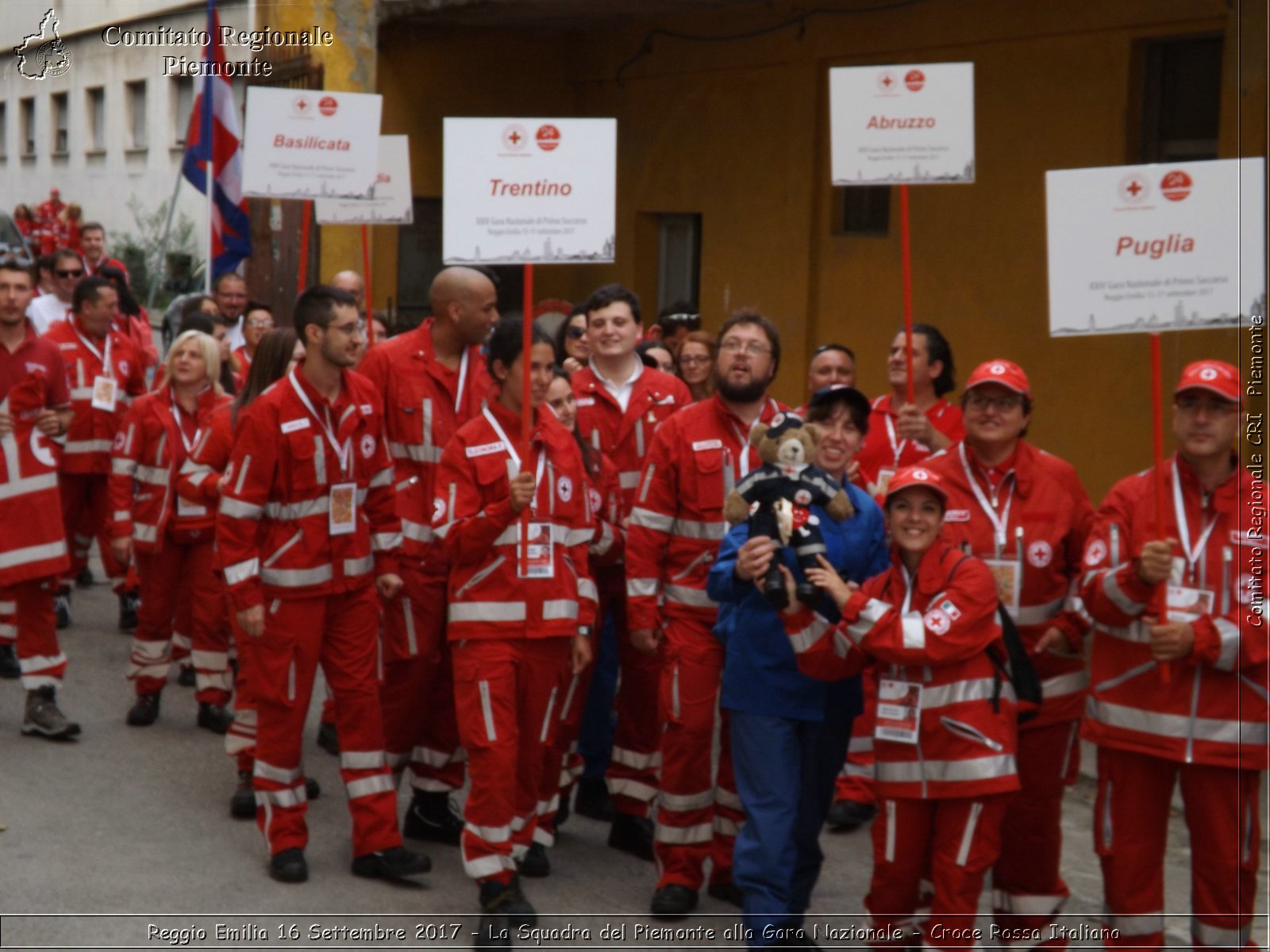 Reggio Emilia 16 Settembre 2017 - La Squadra del Piemonte alla Gara Nazionale - Croce Rossa Italiana- Comitato Regionale del Piemonte