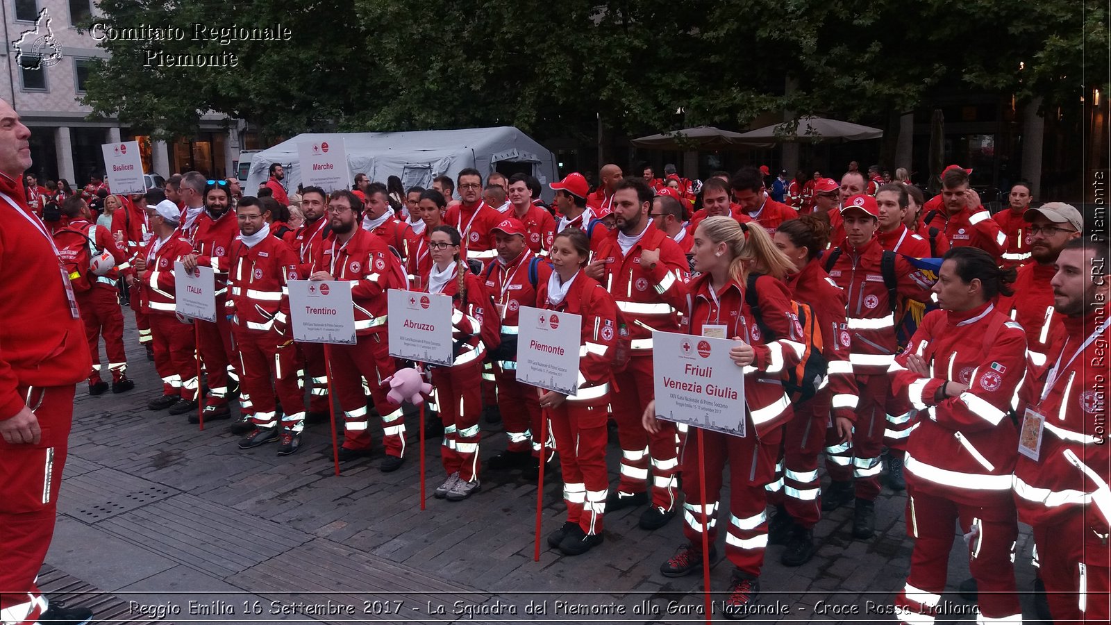 Reggio Emilia 16 Settembre 2017 - La Squadra del Piemonte alla Gara Nazionale - Croce Rossa Italiana- Comitato Regionale del Piemonte