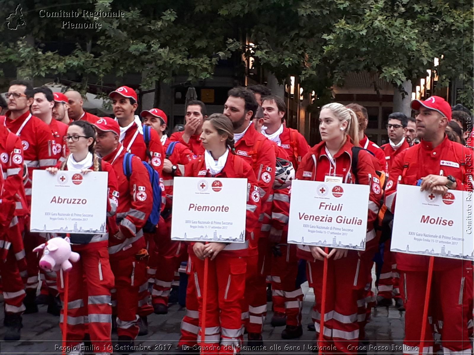 Reggio Emilia 16 Settembre 2017 - La Squadra del Piemonte alla Gara Nazionale - Croce Rossa Italiana- Comitato Regionale del Piemonte