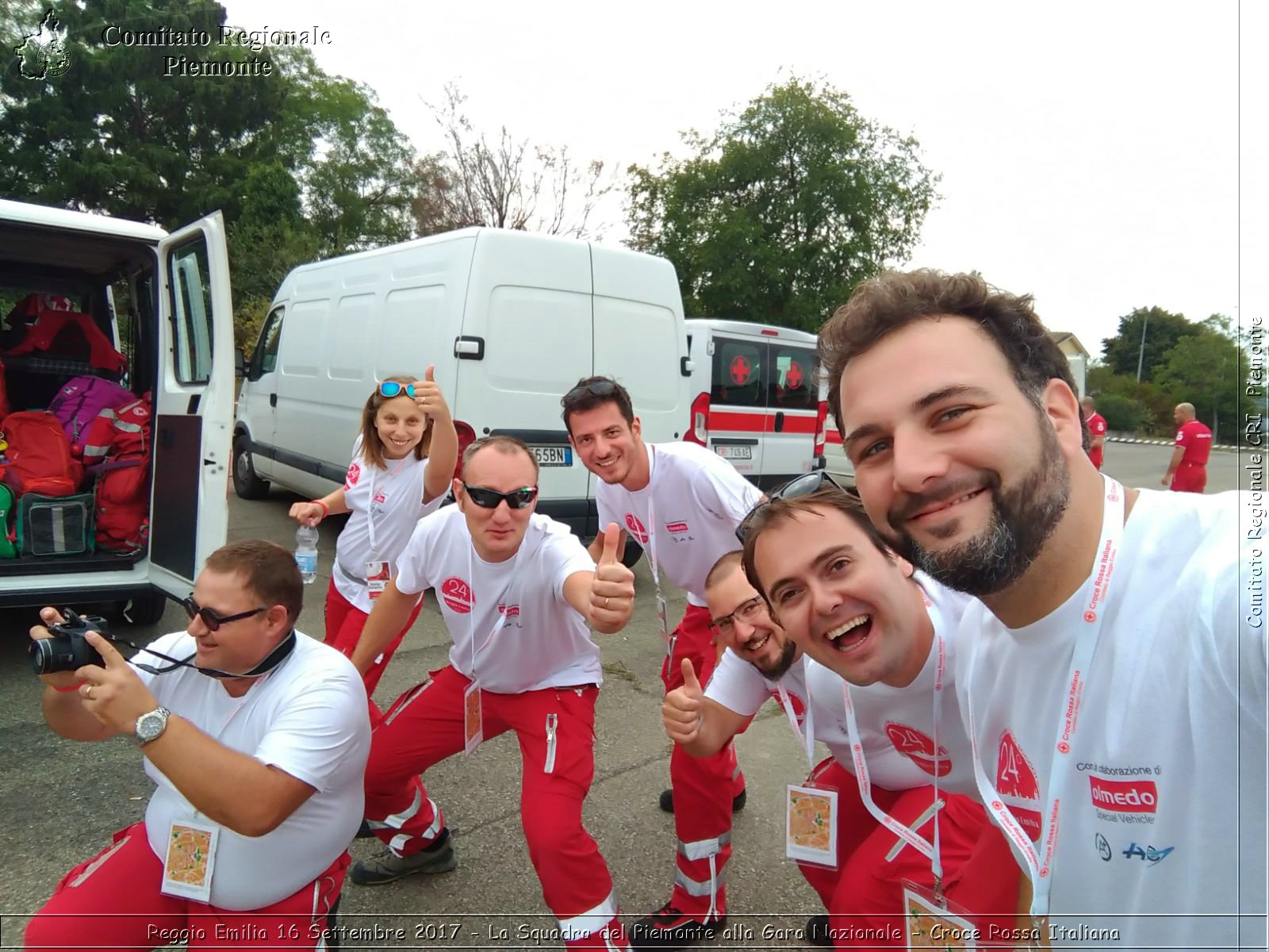 Reggio Emilia 16 Settembre 2017 - La Squadra del Piemonte alla Gara Nazionale - Croce Rossa Italiana- Comitato Regionale del Piemonte