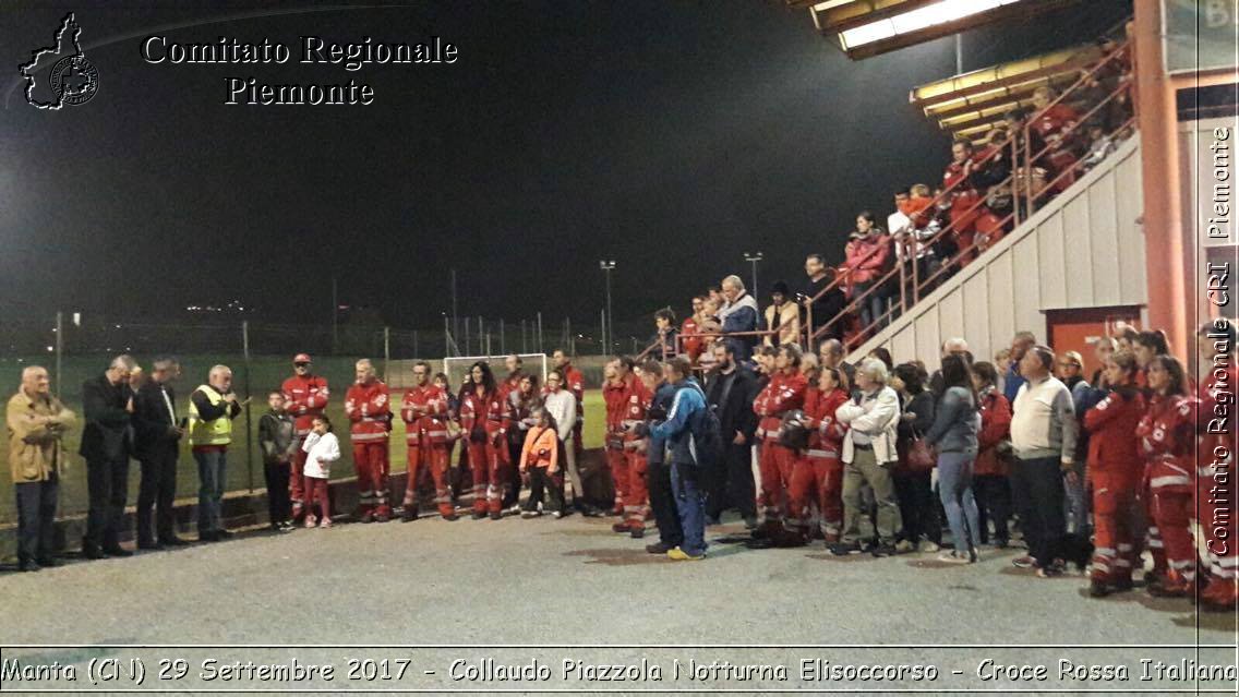 Manta (CN) 29 Settembre 2017 - Collaudo Piazzola Notturna Elisoccorso - Croce Rossa Italiana- Comitato Regionale del Piemonte