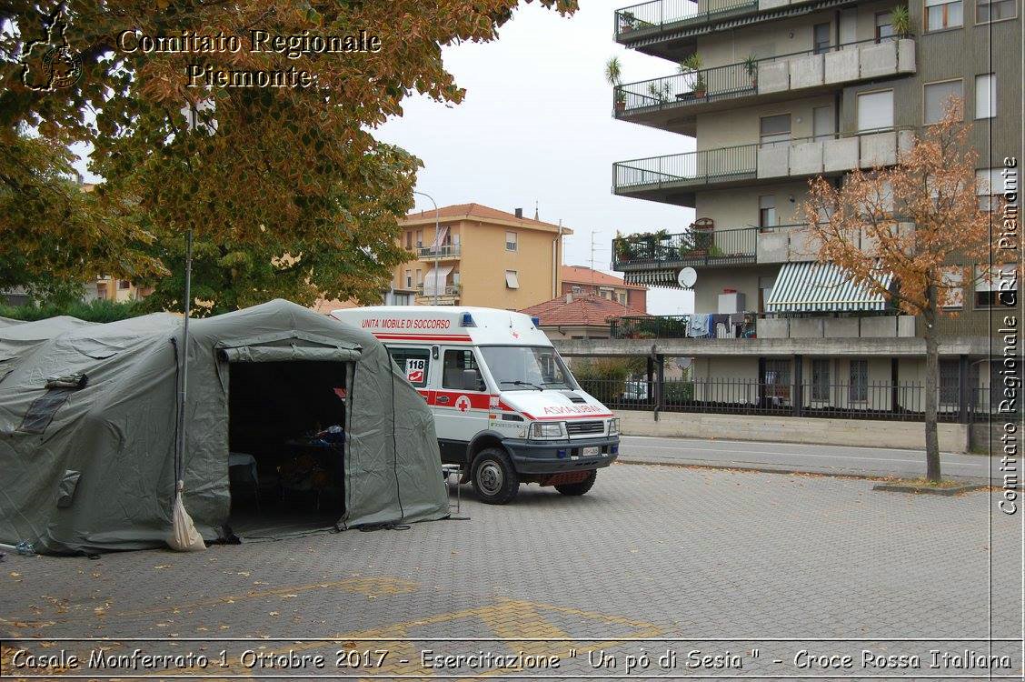 Casale Monferrato 1 Ottobre 2017 - Esercitazione " Un p di Sesia " - Croce Rossa Italiana- Comitato Regionale del Piemonte