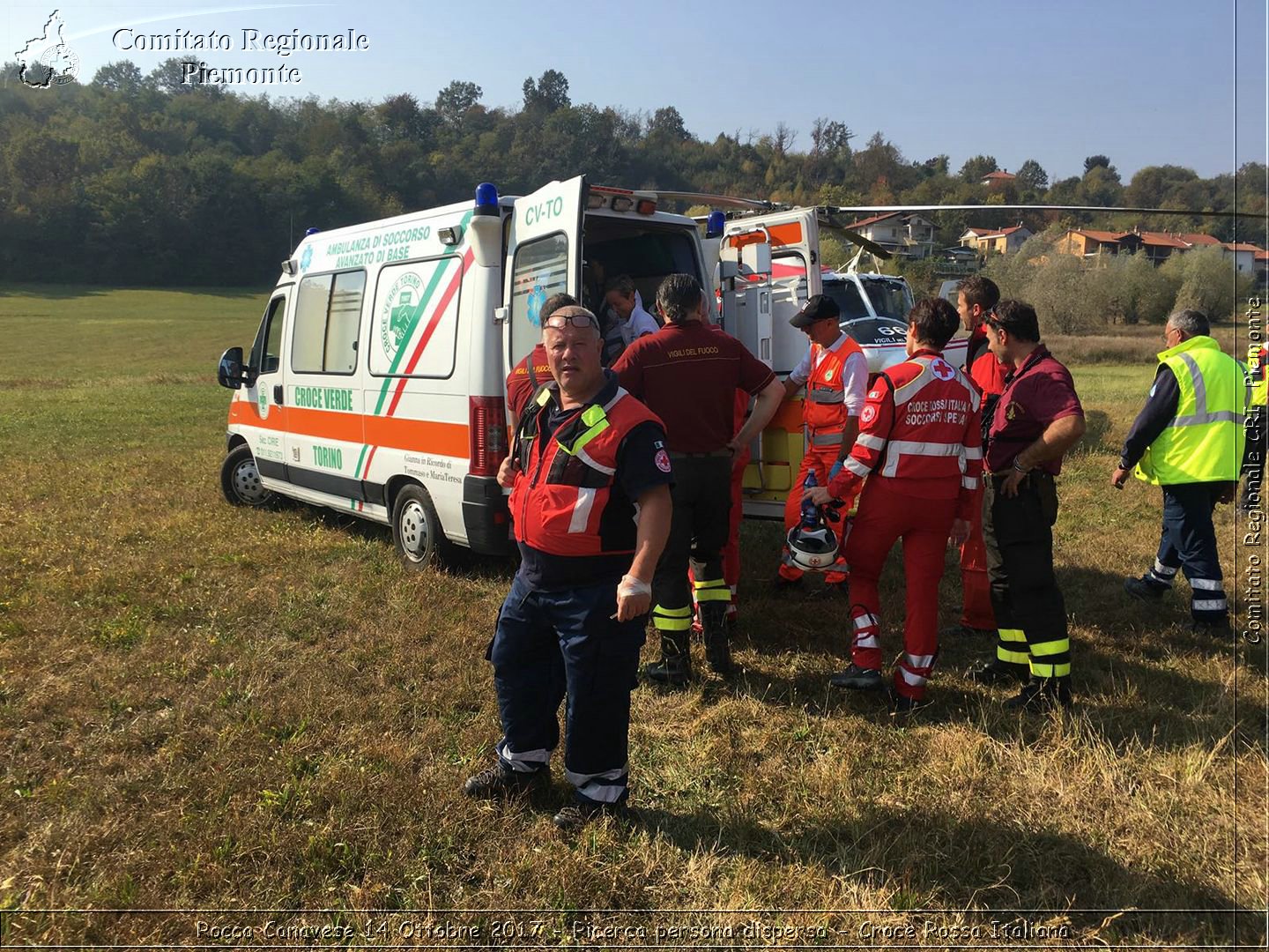 Rocca Canavese 14 Ottobre 2017 - Ricerca persona dispersa - Croce Rossa Italiana- Comitato Regionale del Piemonte