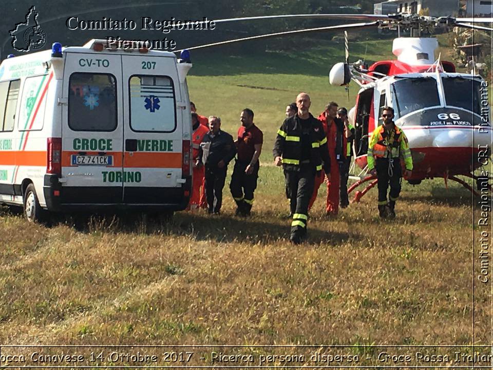 Rocca Canavese 14 Ottobre 2017 - Ricerca persona dispersa - Croce Rossa Italiana- Comitato Regionale del Piemonte