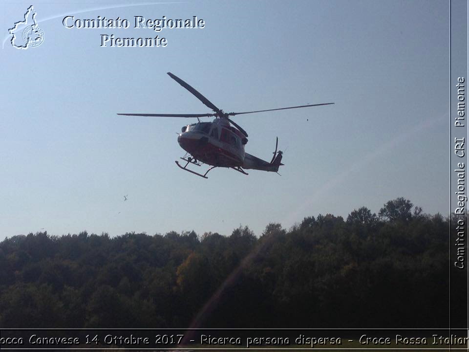 Rocca Canavese 14 Ottobre 2017 - Ricerca persona dispersa - Croce Rossa Italiana- Comitato Regionale del Piemonte