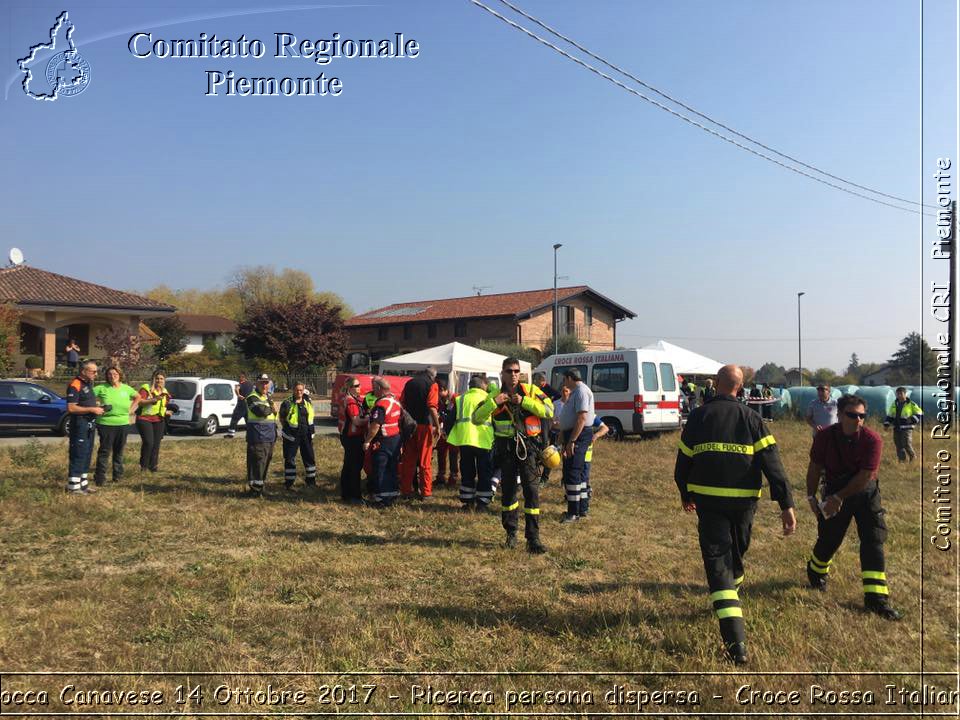 Rocca Canavese 14 Ottobre 2017 - Ricerca persona dispersa - Croce Rossa Italiana- Comitato Regionale del Piemonte