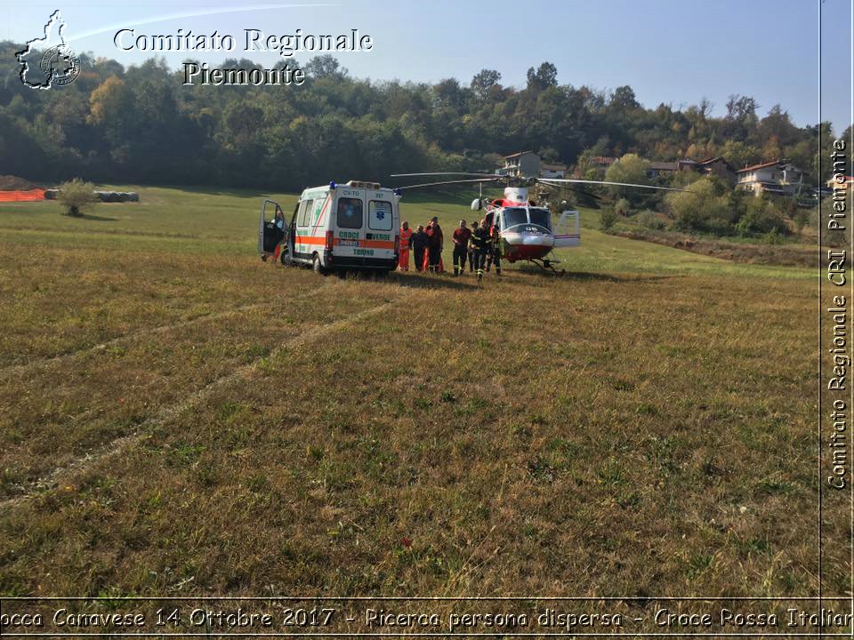 Rocca Canavese 14 Ottobre 2017 - Ricerca persona dispersa - Croce Rossa Italiana- Comitato Regionale del Piemonte