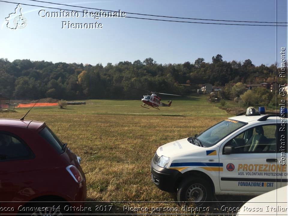 Rocca Canavese 14 Ottobre 2017 - Ricerca persona dispersa - Croce Rossa Italiana- Comitato Regionale del Piemonte