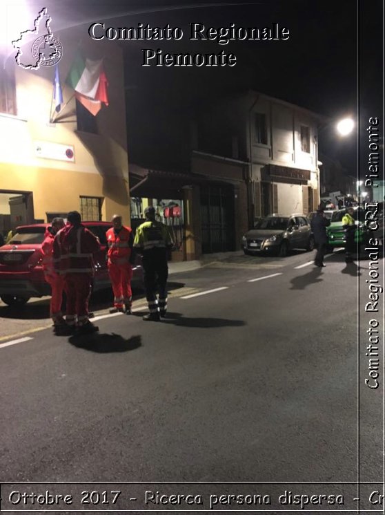 Rocca Canavese 14 Ottobre 2017 - Ricerca persona dispersa - Croce Rossa Italiana- Comitato Regionale del Piemonte