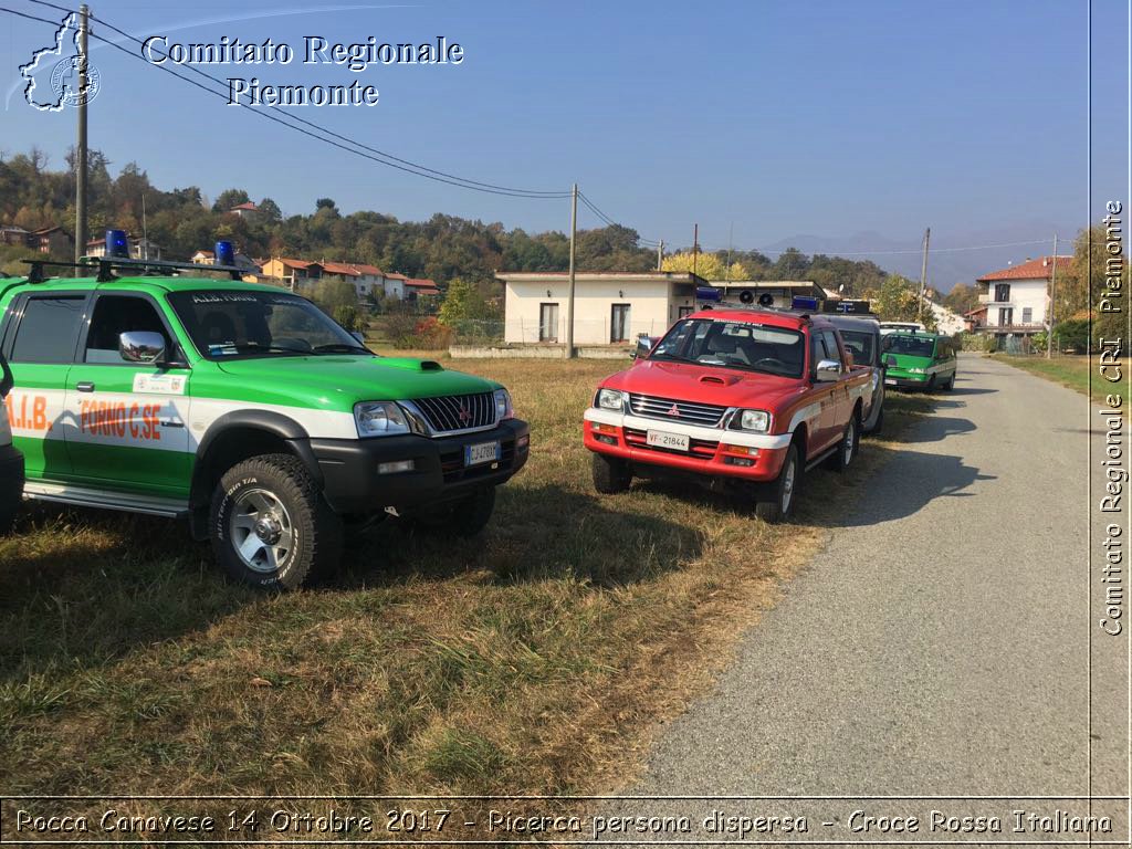 Rocca Canavese 14 Ottobre 2017 - Ricerca persona dispersa - Croce Rossa Italiana- Comitato Regionale del Piemonte