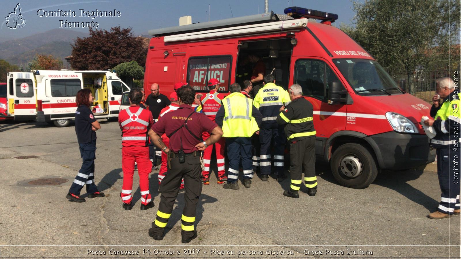 Rocca Canavese 14 Ottobre 2017 - Ricerca persona dispersa - Croce Rossa Italiana- Comitato Regionale del Piemonte