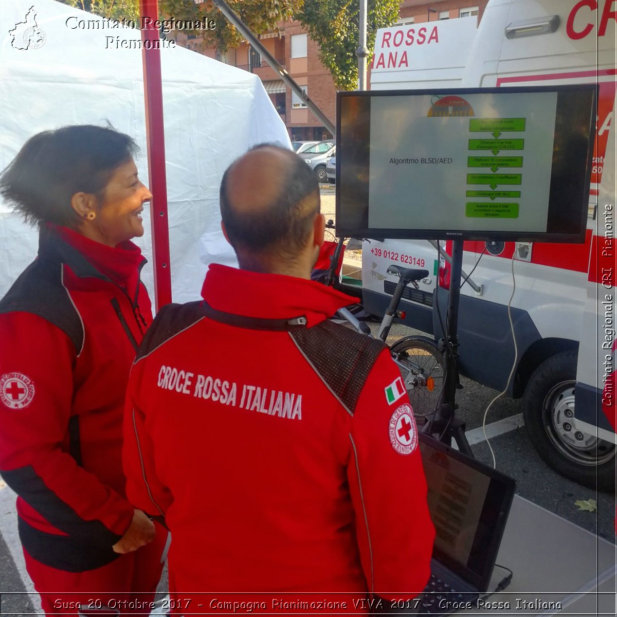 Susa 20 Ottobre 2017 - Campagna Rianimazione VIVA 2017 - Croce Rossa Italiana- Comitato Regionale del Piemonte