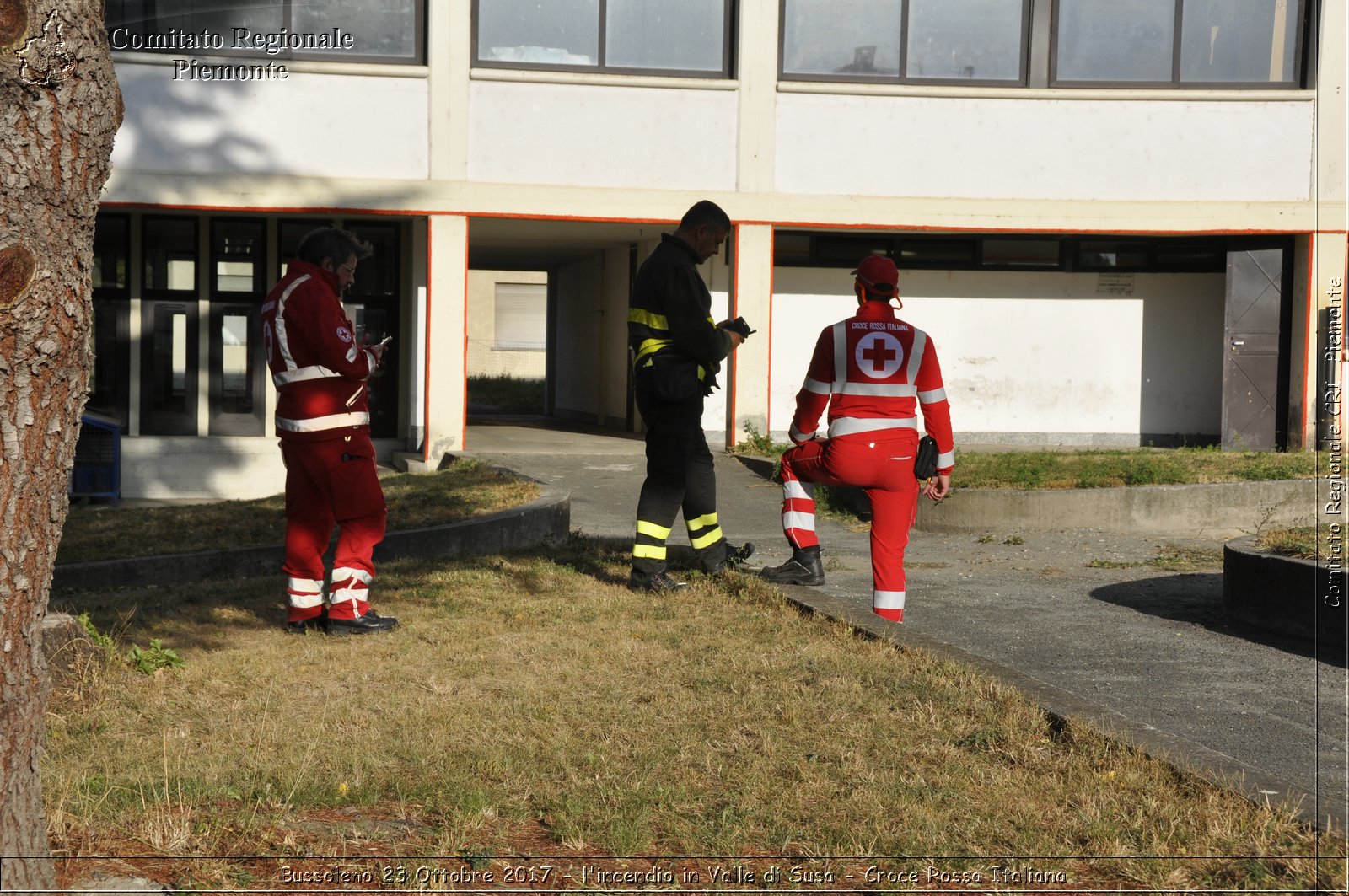 Bussoleno 23 Ottobre 2017 - l'incendio in Valle di Susa - Croce Rossa Italiana- Comitato Regionale del Piemonte