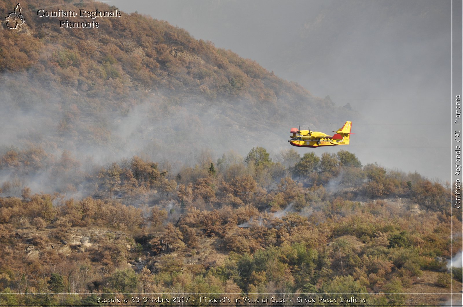 Bussoleno 23 Ottobre 2017 - l'incendio in Valle di Susa - Croce Rossa Italiana- Comitato Regionale del Piemonte