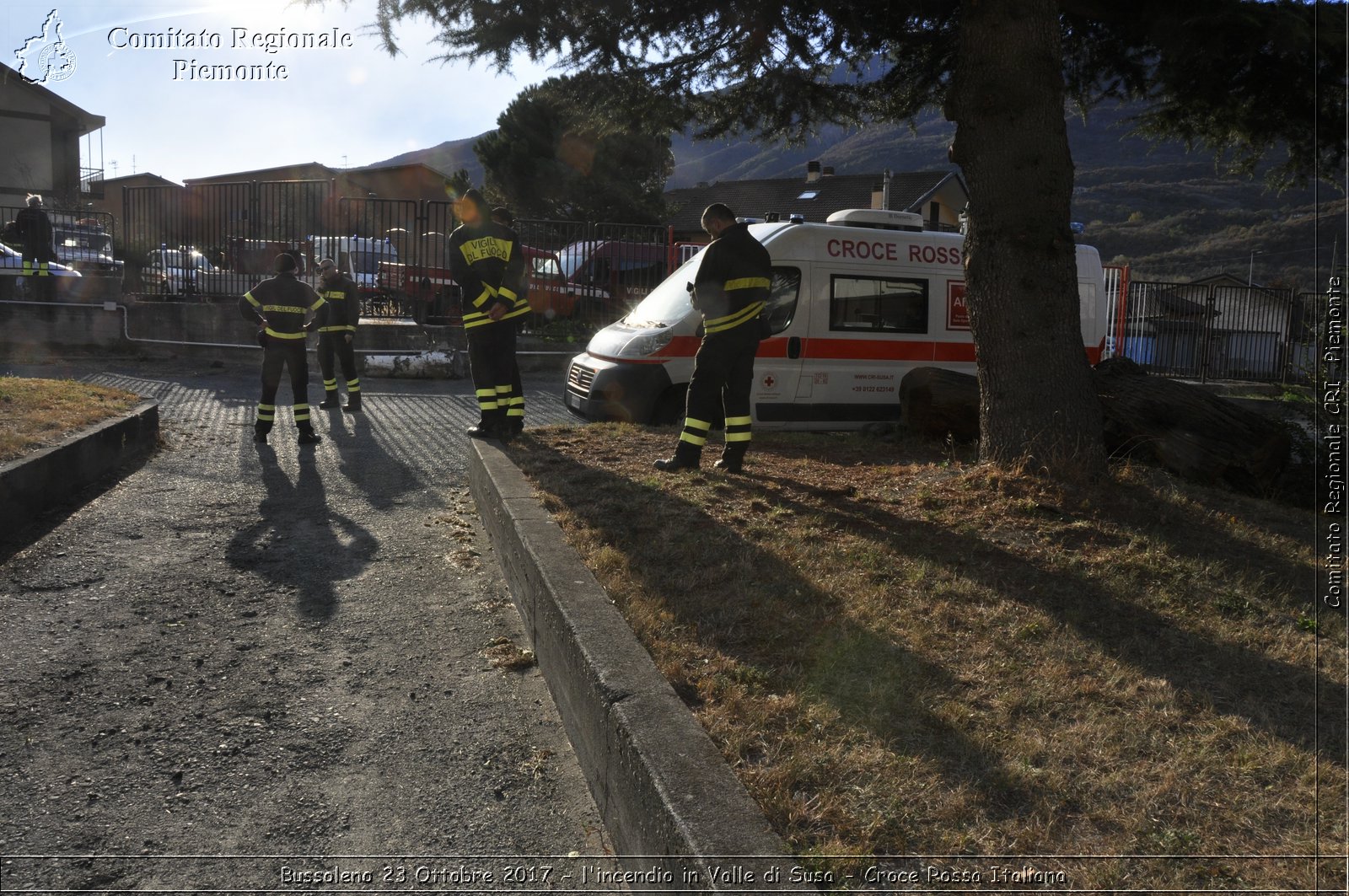 Bussoleno 23 Ottobre 2017 - l'incendio in Valle di Susa - Croce Rossa Italiana- Comitato Regionale del Piemonte