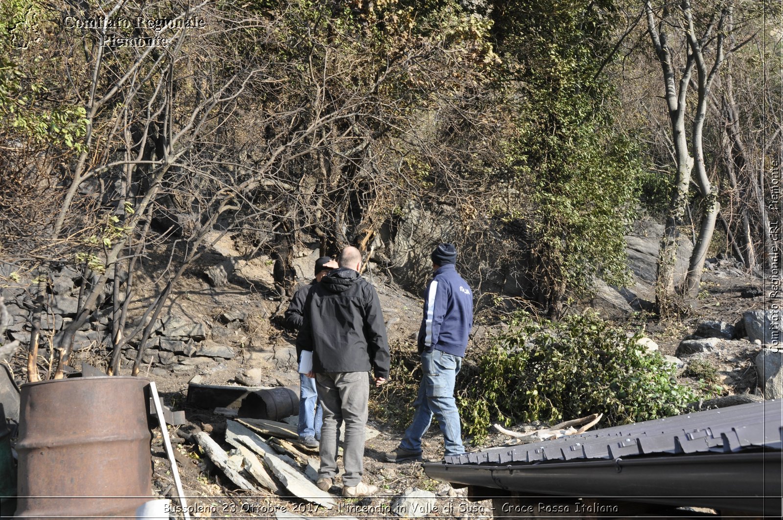 Bussoleno 23 Ottobre 2017 - l'incendio in Valle di Susa - Croce Rossa Italiana- Comitato Regionale del Piemonte